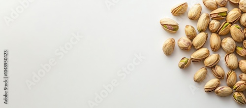 Top view of shelled pistach...