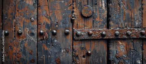 A piece of an aged wooden d...