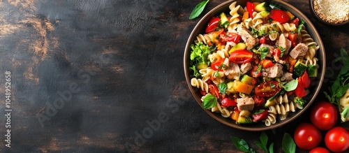 tuna pasta salad and vegeta...
