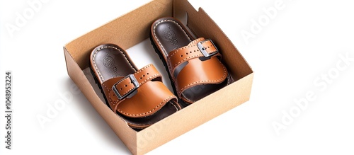 Kids leather sandals in a b...