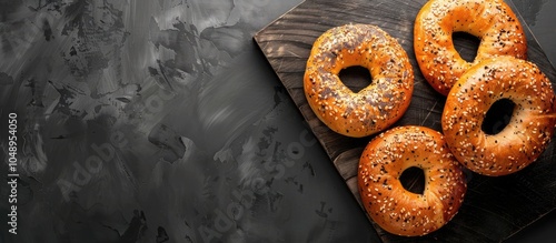 Bagel Simit or Gevrek on a ...