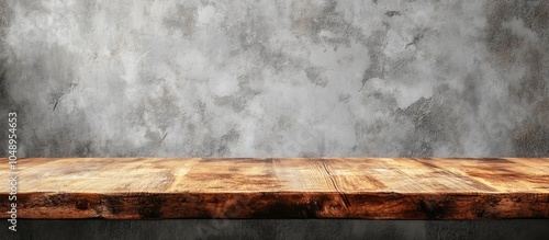 Vacant wooden table set aga...