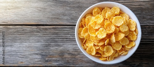 Corn flakes topped with hon...