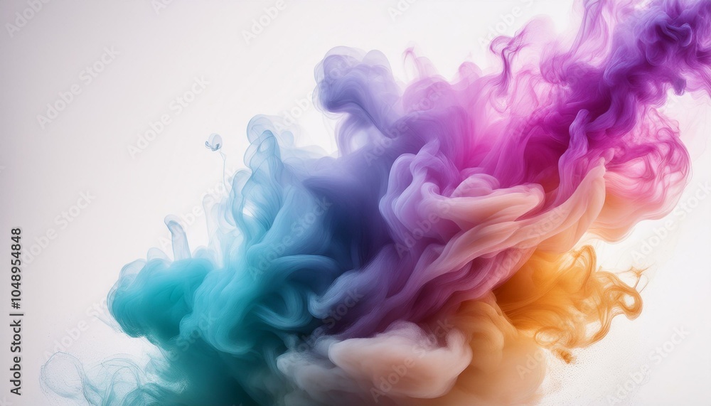 Obraz premium Explosión de humo multicolor