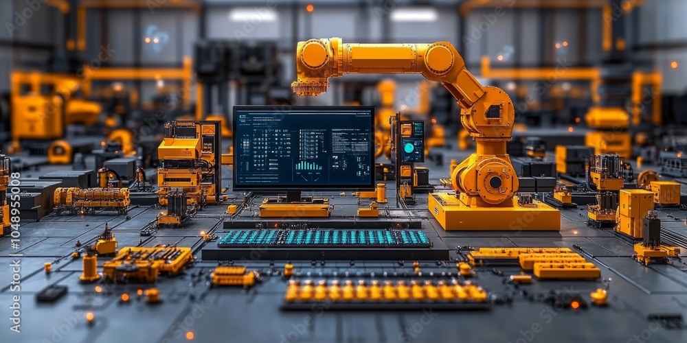 Ricerca e sviluppo di nuove tecnologie nella produzione aziendale, evidenziando innovazione industriale e progresso tecnologico in un ambiente professionale iperrealistico Ricerca e sviluppo di nuove tecnologie nella produzione aziendale, evidenziando innovazione industriale e progresso tecnologico in un ambiente professionale iperrealistico