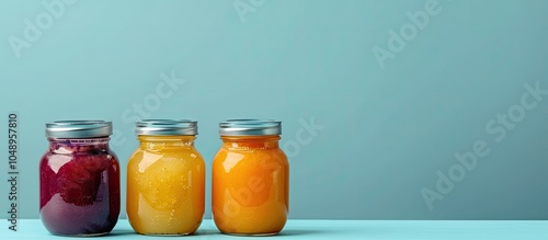 Jars of fresh homemade pure...