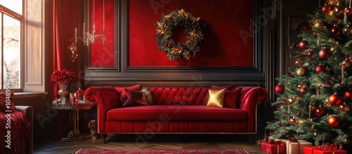 Stunning traditional red an...