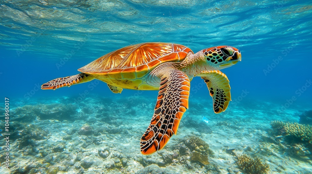 Fototapeta premium green sea turtle,generated ai