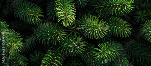 Green spruce pine needles b...