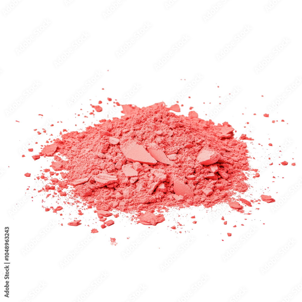 A pile of vibrant red powder, isolated on a white background. PNG transparent. A pile of vibrant red powder, isolated on a white background. PNG transparent.