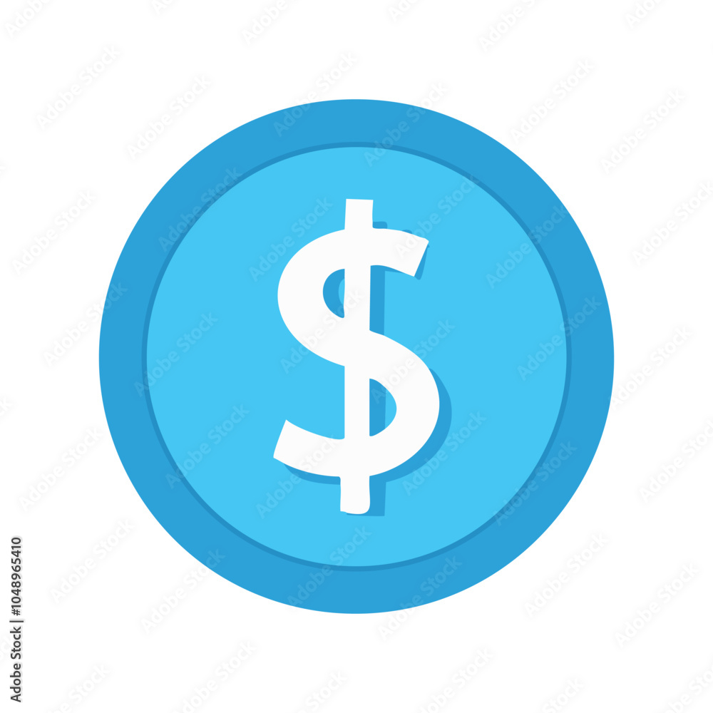 Dollar sign icon. USD currency symbol. Flat design style. Dollar sign icon. USD currency symbol. Flat design style.