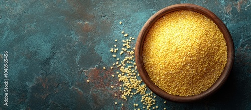 yellow millet groats porrid...