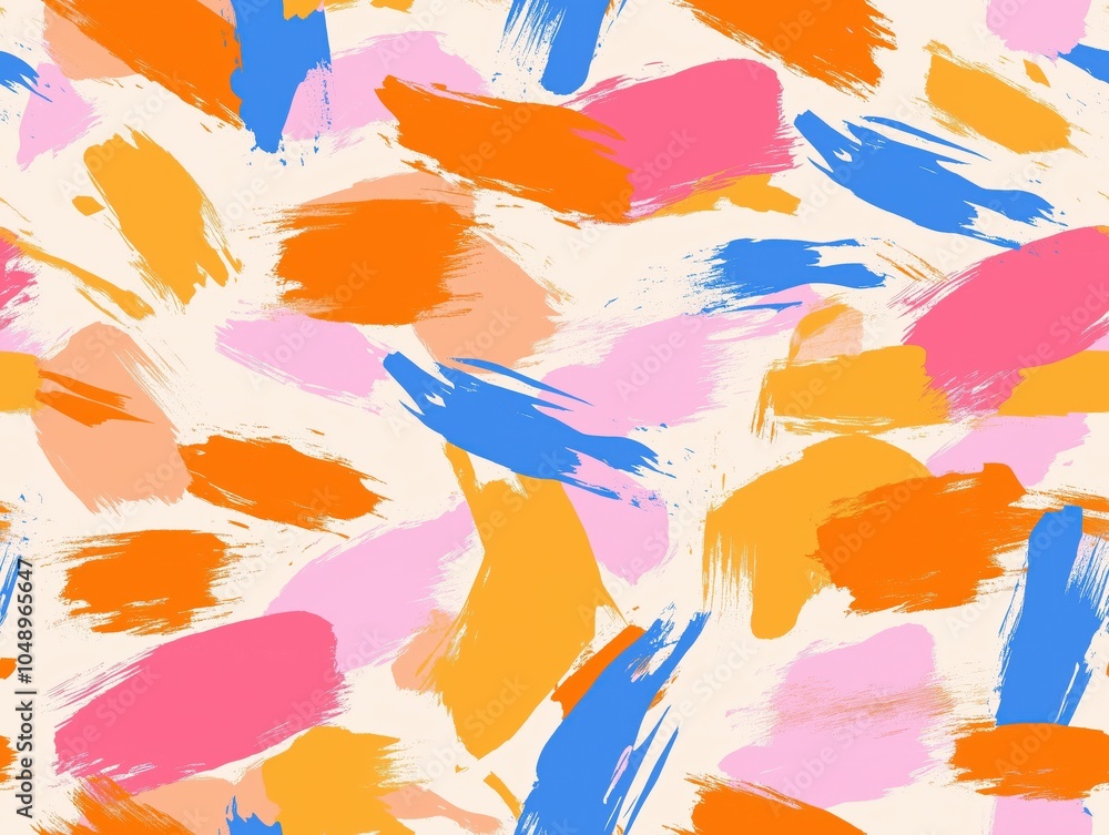 Artistic Colorful Brush Strokes Texture Pattern Seamless Design Artistic Colorful Brush Strokes Texture Pattern Seamless Design
