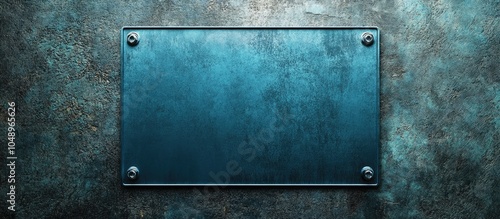 Blue metallic street name p...