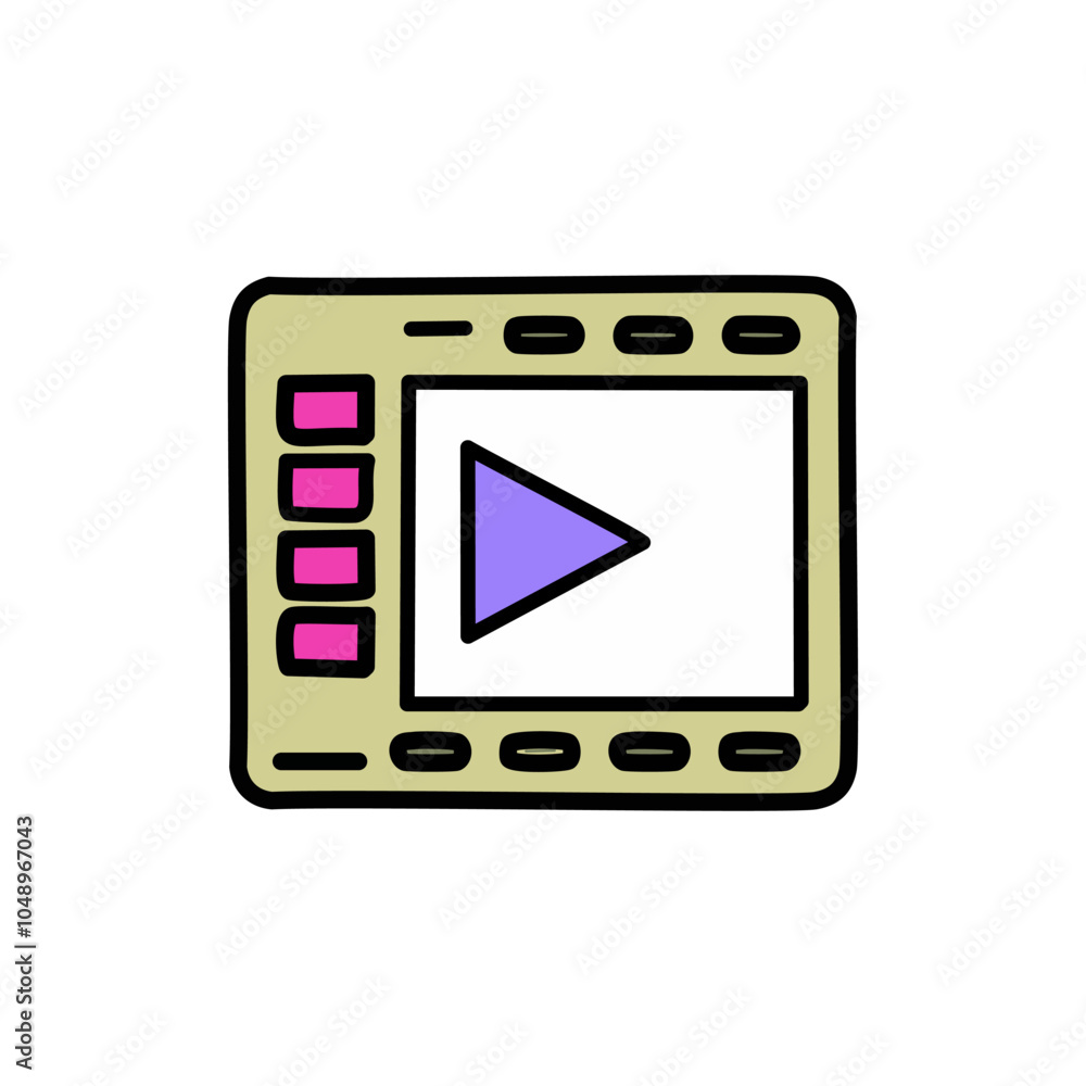 Video player vector icon Video player vector icon