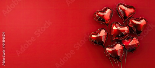 Heart shaped foil balloons ...