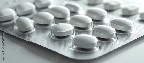 White pills contained in an...