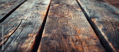 Close up of a rustic wooden...