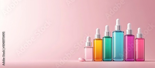 A collection of color bottl...