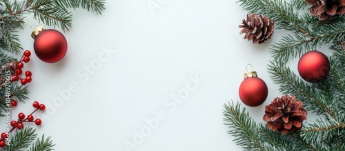 Spruce branches and decorat...