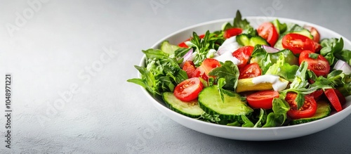 vegetable salad with thick ...