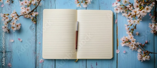 Open paper notebook with a ...