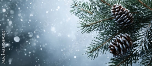 Christmas with a pine branc...