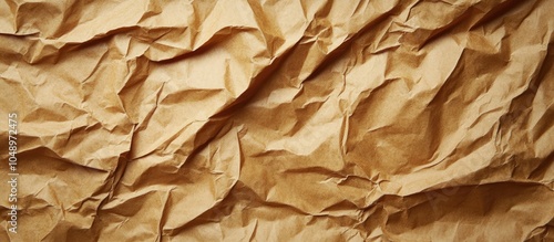 Wallpaper Mural Brown crumpled recycled kraft paper texture background. with copy space image. Place for adding text or design Torontodigital.ca