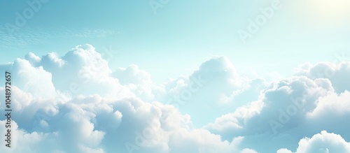 Fluffy sky backdrop with co...