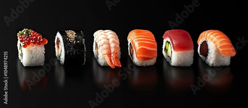 Set of Japanese sushi Close...