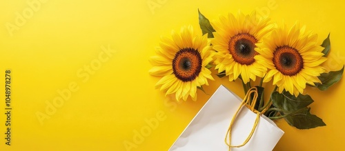 Beautiful fresh sunflower a...