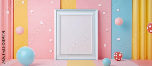 Polka dot picture frame moc...