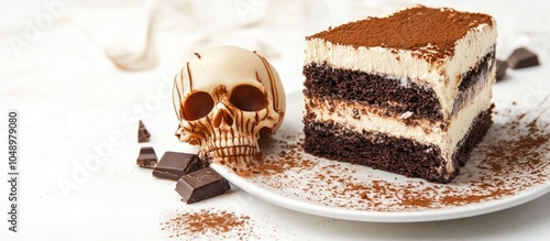 Tasty tiramisu chocolate ca...