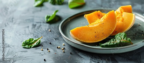 Pumpkin with chard presente...