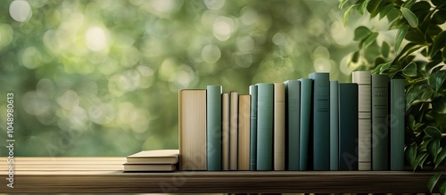 A variety of books arranged...