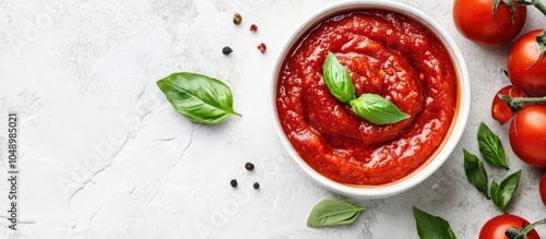 Homemade tomato paste in a ...