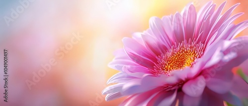  A tight shot of a pink blossom against a softly blurred backdrop of sunlit petals