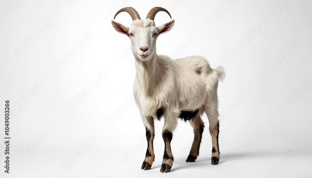 Fototapeta premium Goat on white background isolated