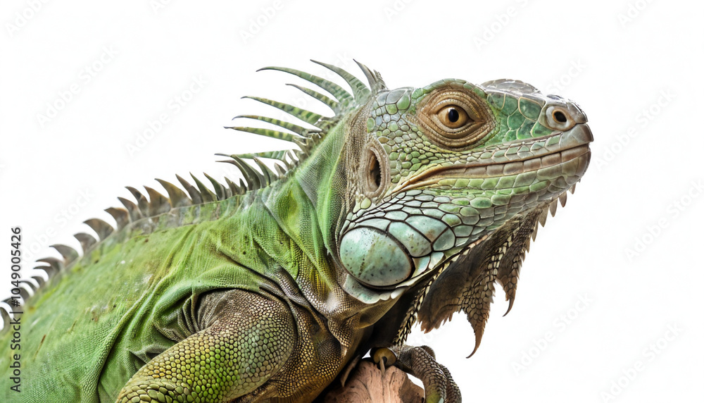 Green Iguana on white background isolated Green Iguana on white background isolated