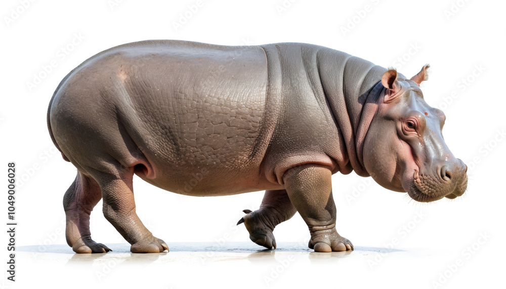 Hippo on white background isolated Hippo on white background isolated