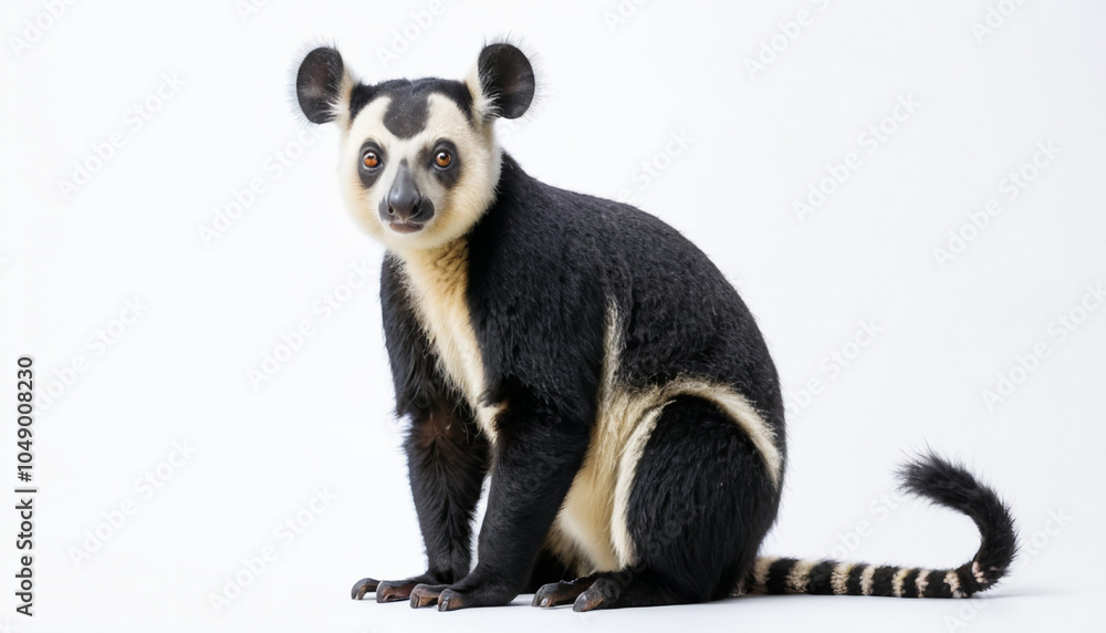 Obraz premium Indri on white background isolated 