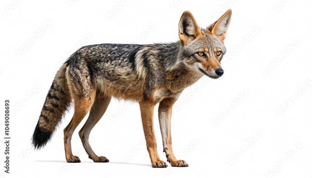 Obraz premium Jackal on white background isolated