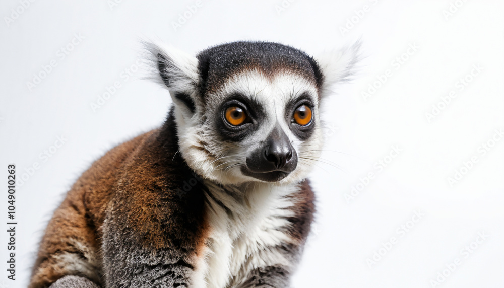Obraz premium Lemur on white background isolated 