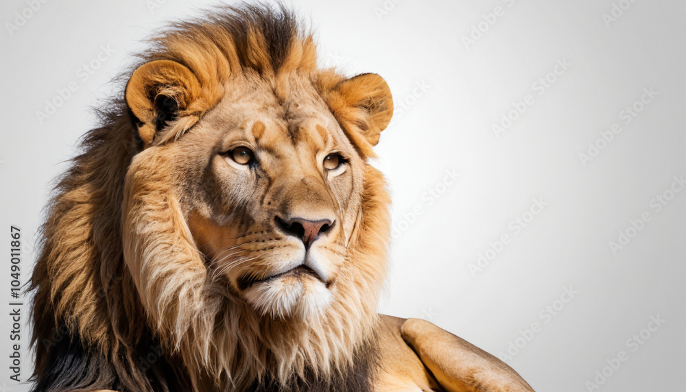 Lion on white background isolated Lion on white background isolated
