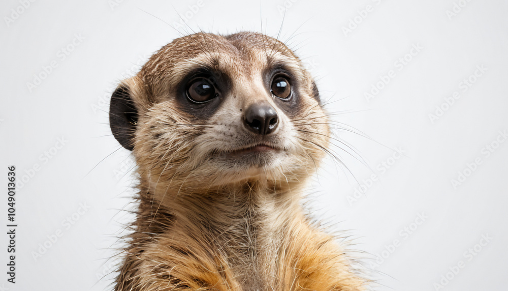 Fototapeta premium Meerkat on white background isolated 