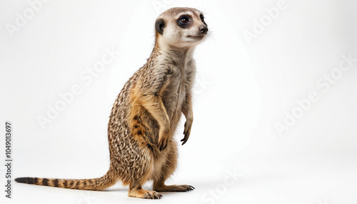 Meerkat on white background isolated  photo