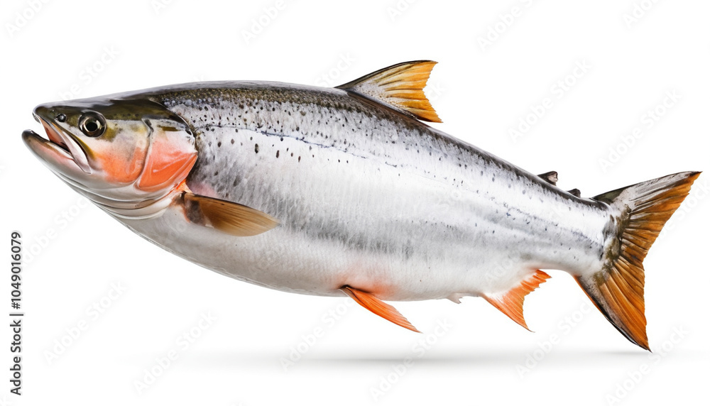 Salmon fish on white background isolated Salmon fish on white background isolated