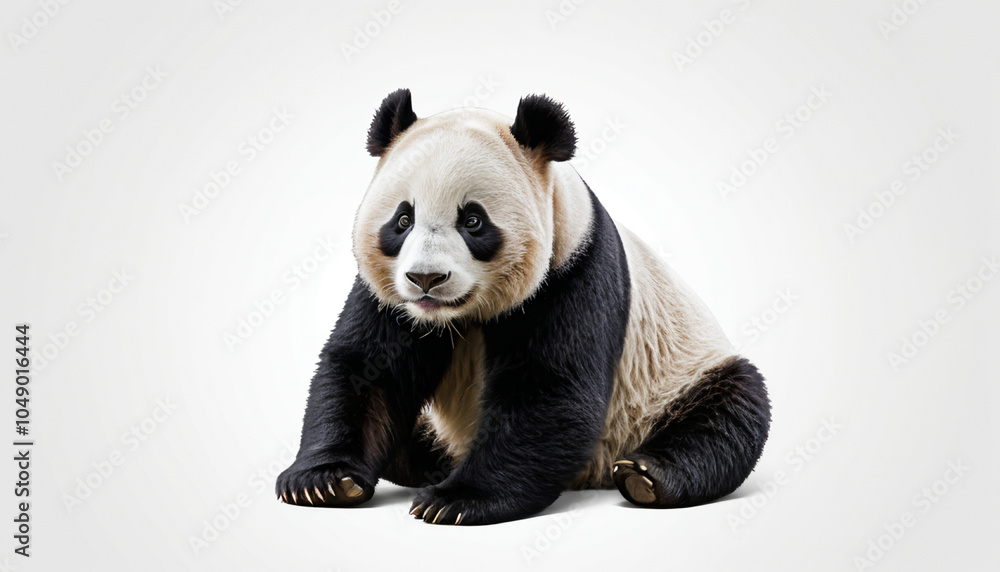 Panda on white background isolated Panda on white background isolated