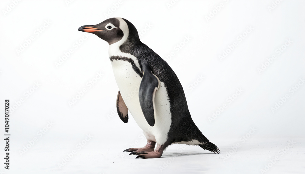 Obraz premium Penguin on white background isolated