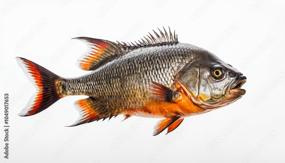 Fototapeta premium Piranha on white background isolated
